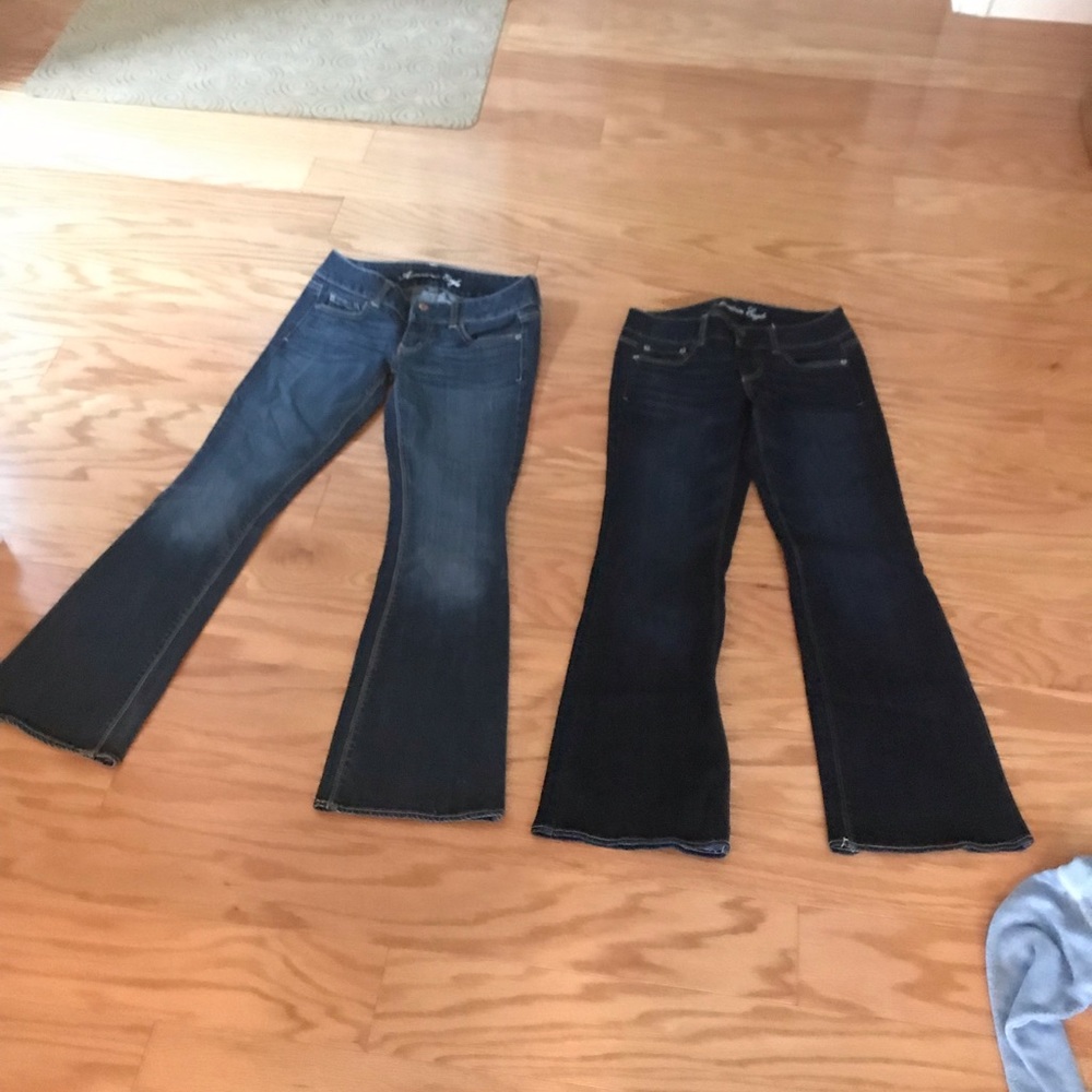 Lot of two AEO artist flare jeans